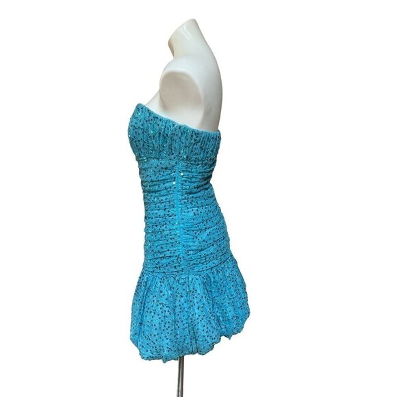 Betsey Johnson Punk Princess Blue Sequin Soutache Mermaid Dress Size 10 MEDIUM - Picture 4 of 10
